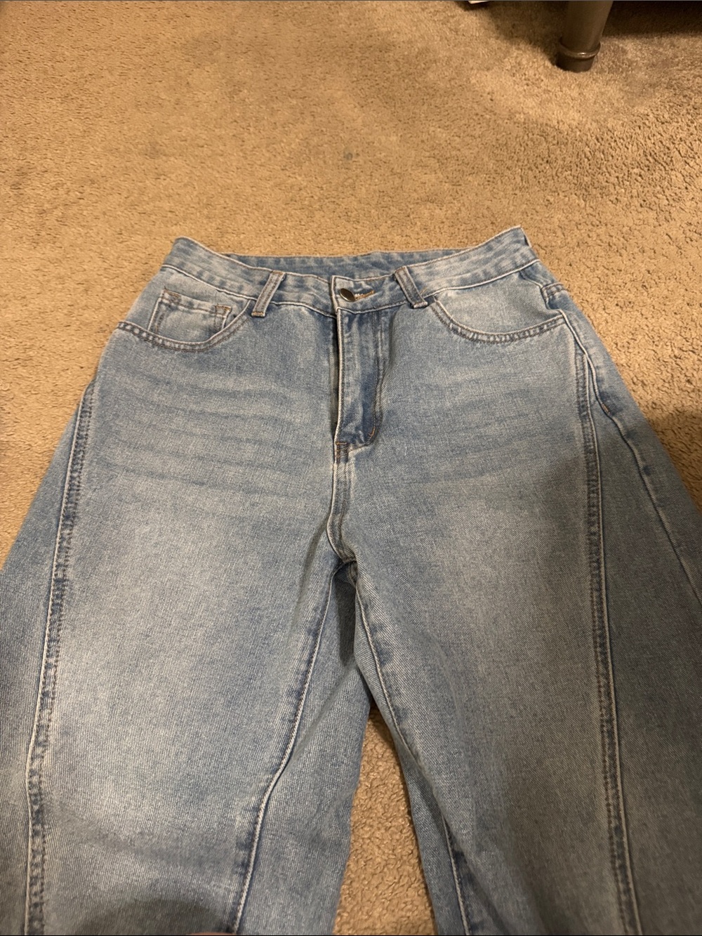 Commense Light Blue Panel Wide-Leg Jeans - Picture 3 of 5